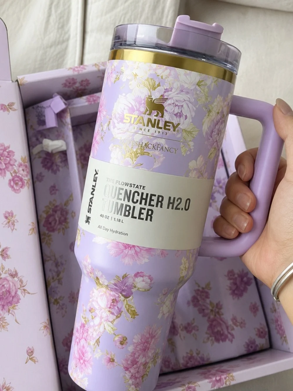 Stanley Lavender Floral Quencher H2.0 Tumbler